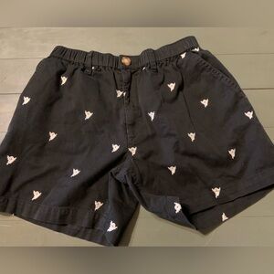 Chubbies men’s shorts. Black with white ghosts. 5.5 in. inseam